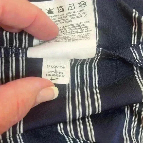 NIKE GOLF TOUR PERFORMANCE MENS SHORT SLEEVE POLO DRI-FIT SHIRT STRIPE SIZE LRG - Picture 6 of 6